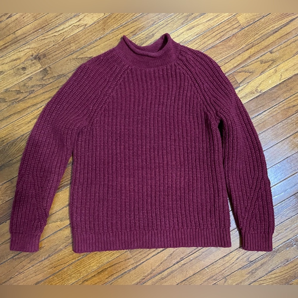 Land’s End Heavyweight Cotton Blend Rollneck Sweater | size small